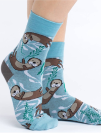 close-up of otter socks